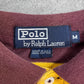 【Polo by Ralph Lauren ボーダー 長袖ラガーシャツ】USA製 M イエロー×バーガンディ ポニー刺繍 古着/8-55