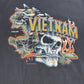 【VIETNAM スカルプリントTシャツ】Thunder Sportswear ベトナム戦争 ミリタリー ブラック L 古着/7-99