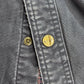 【Carhartt チェック裏地 ダック ワークシャツジャケット】ブラック系 M スナップボタン フェード 古着/8-37