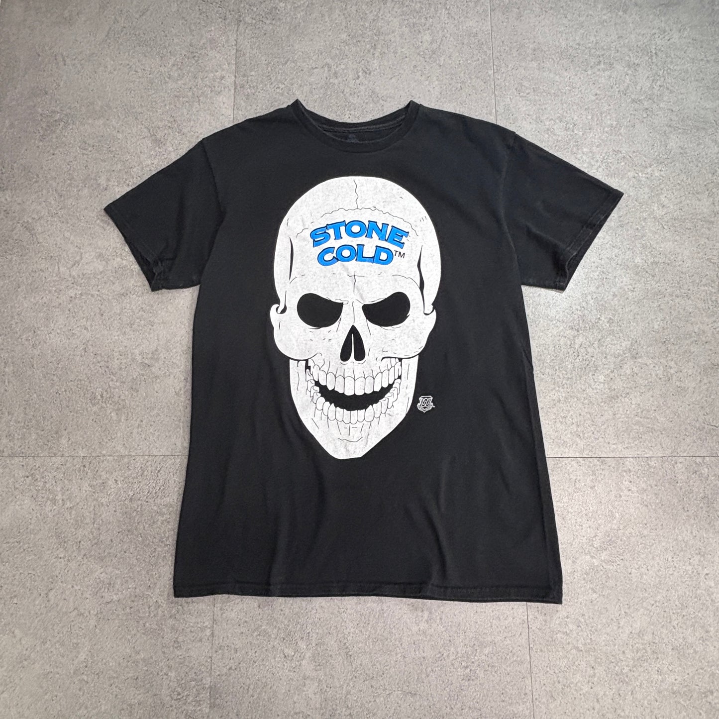 【STONE COLD スカルプリントTシャツ】Stone Cold / Austin 3:16 / WWE・プロレスTシャツ / ブラック/7-77