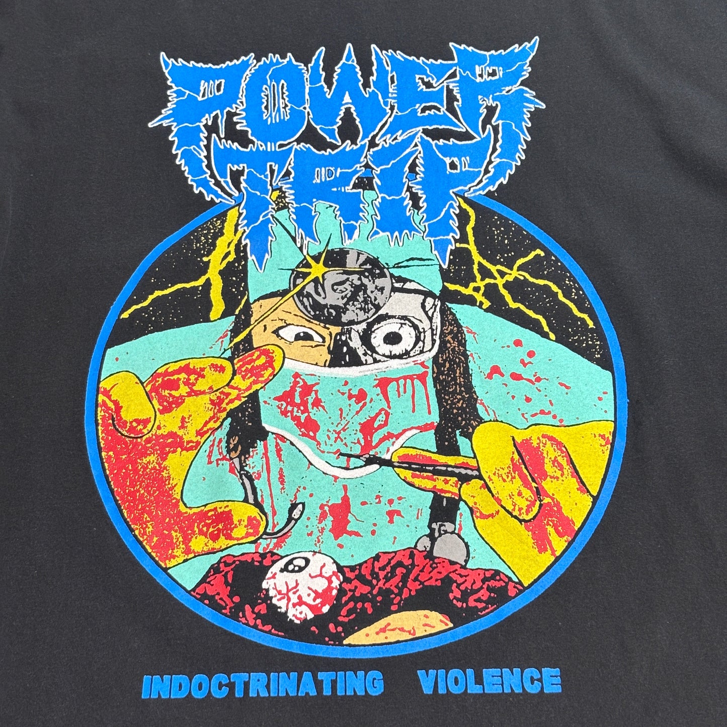 【Power Trip “Indoctrinating Violence” ツアーTシャツ】ブラック / 両面プリント / 2017ツアー / バンドTシャツ/7-2