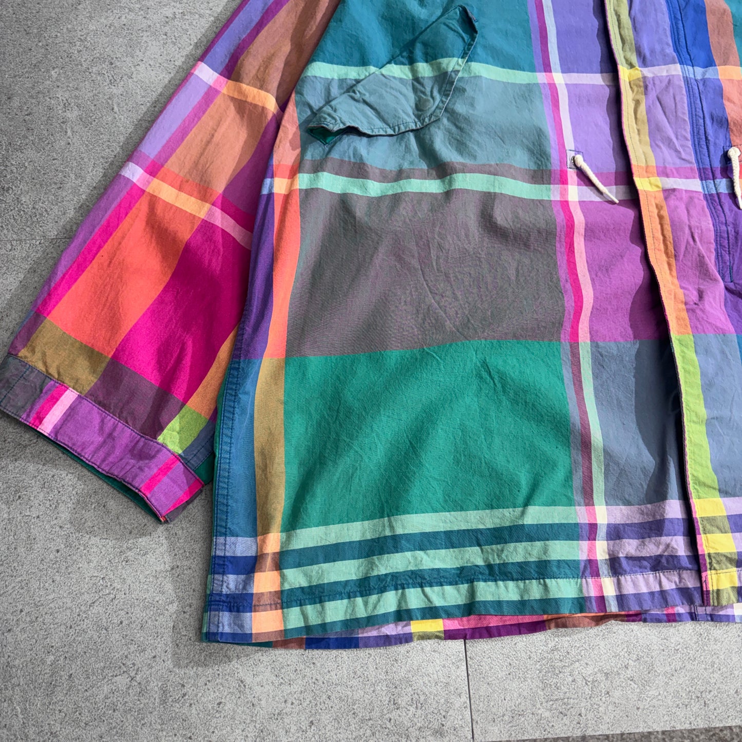 Polo by Ralph Lauren チェック フードジャケット / 90s IDEALジップ / Made in Hong Kong / XLサイズ1-5