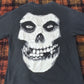 【MISFITS ミスフィッツ Tシャツ】スカルプリント CINDER BLOCK ボディ ブラック バンドT 古着/6-7