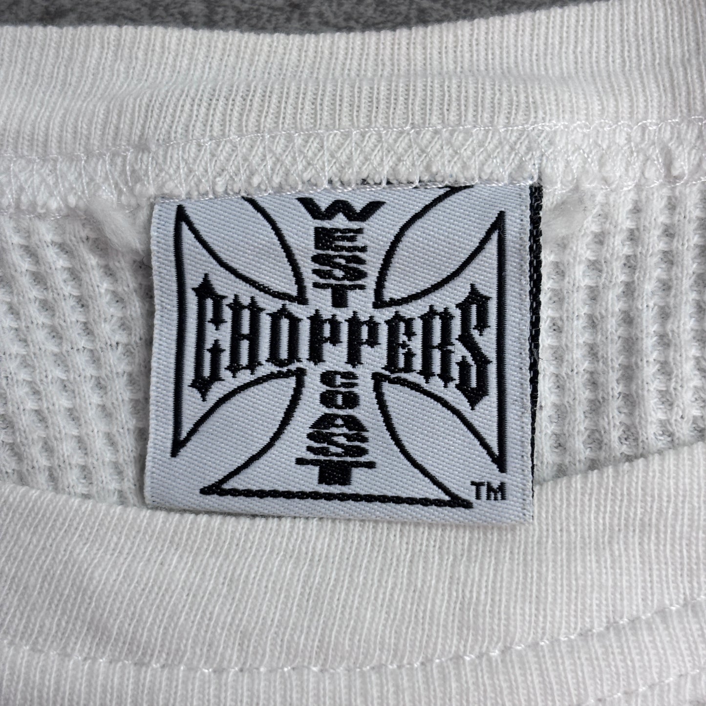 【WEST COAST CHOPPERS サーマルロンT】ウエストコーストチョッパーズ ワッフル生地 ロングスリーブTシャツ 古着/8-18