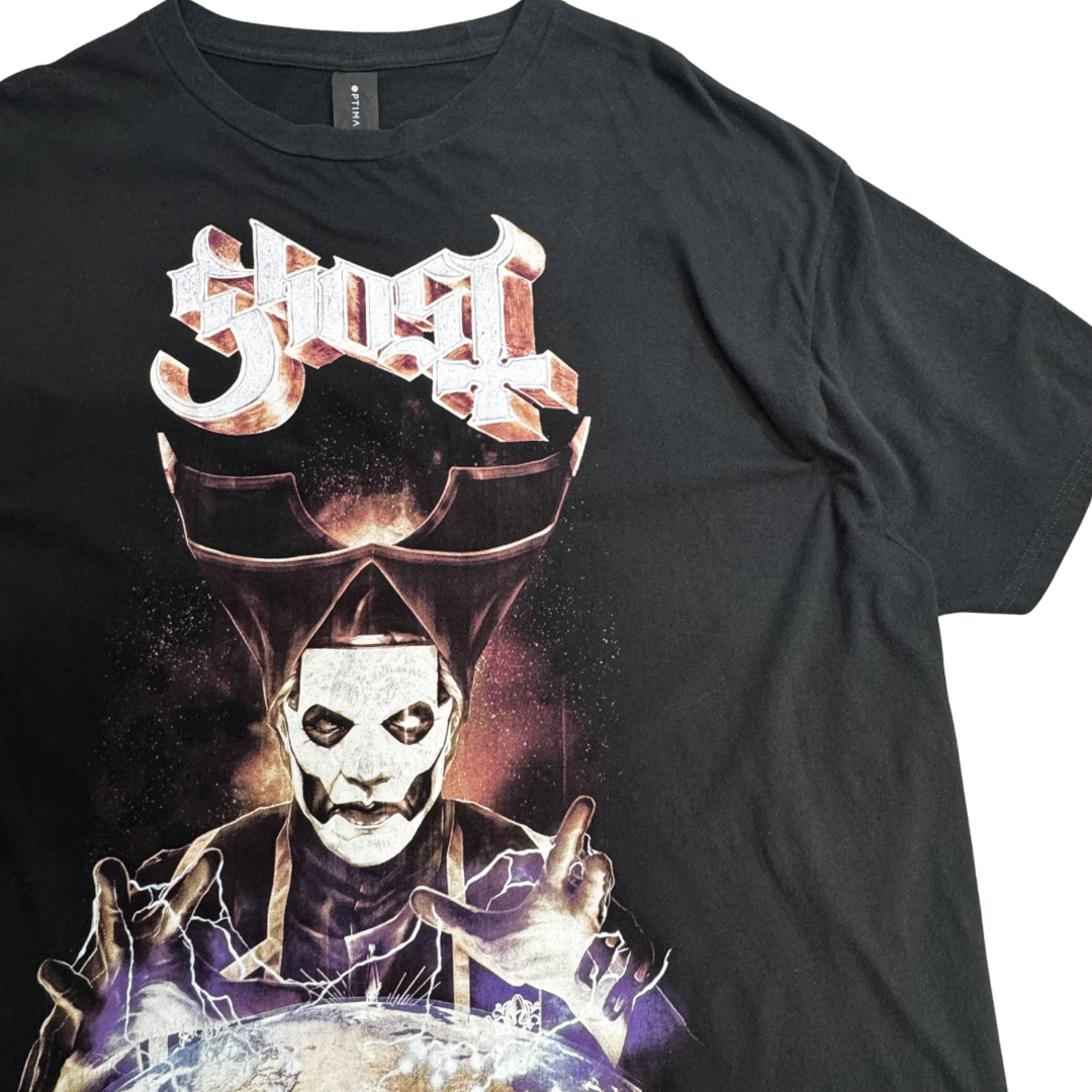 【Ghost / Re-Imperatour プリントTシャツ】バンドT / ブラック / 両面プリント / OPTIMA / 2XL / メキシコ製/6-14