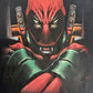 【MARVEL Deadpool プリントTシャツ】デッドプール 黒赤 総柄デザイン MARVEL公式 L /8-60