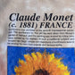 【Claude Monet “TOURNESOLS” アートプリントTシャツ】モネ / ひまわり / アートT / タイダイ染め / ベージュ系/7-66