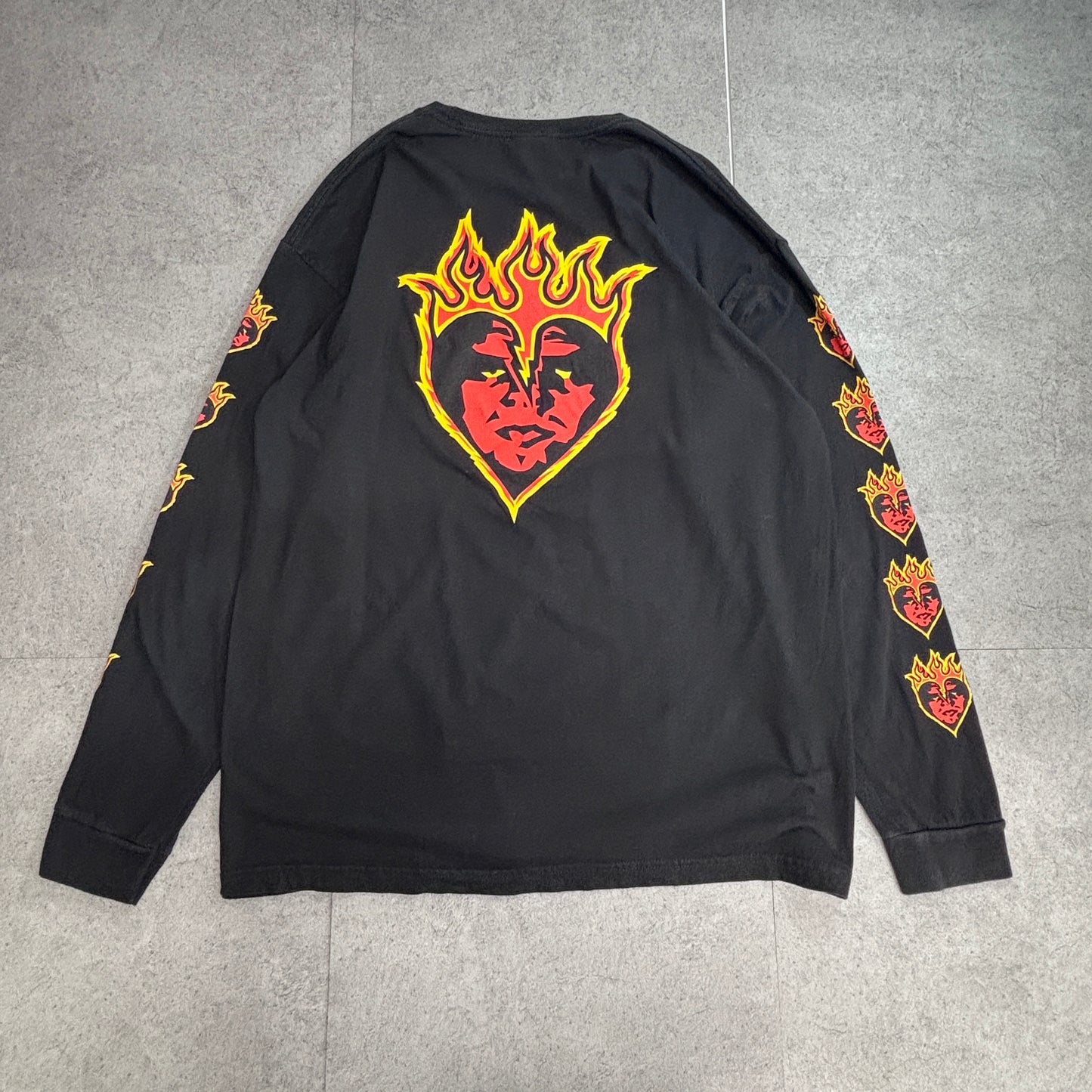 【OBEY フレイムフェイス 両袖プリント ロングスリーブTシャツ】OBEY / Quality Dissent Since 1989 / XL / MADE IN MEXICO/7-79