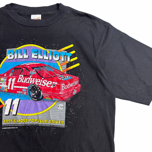 BILL ELLIOTT × Budweiser 1992年コピーライト レーシングTシャツ USA製 ヴィンテージ/4-4