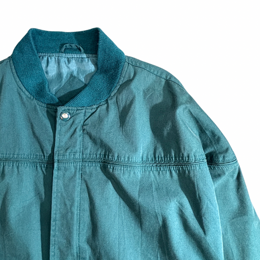 【ARNOLD PALMER ヴィンテージ ブルゾン Lサイズ】アーノルドパーマー グリーン ジップアップ ジャケット 韓国製 90s/2-92