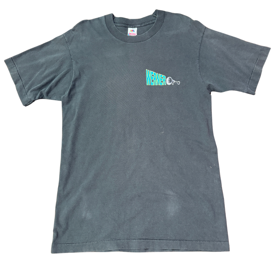 90s USA製 WERNER トラック Tシャツ ブラック / アドバタイジングTEE
