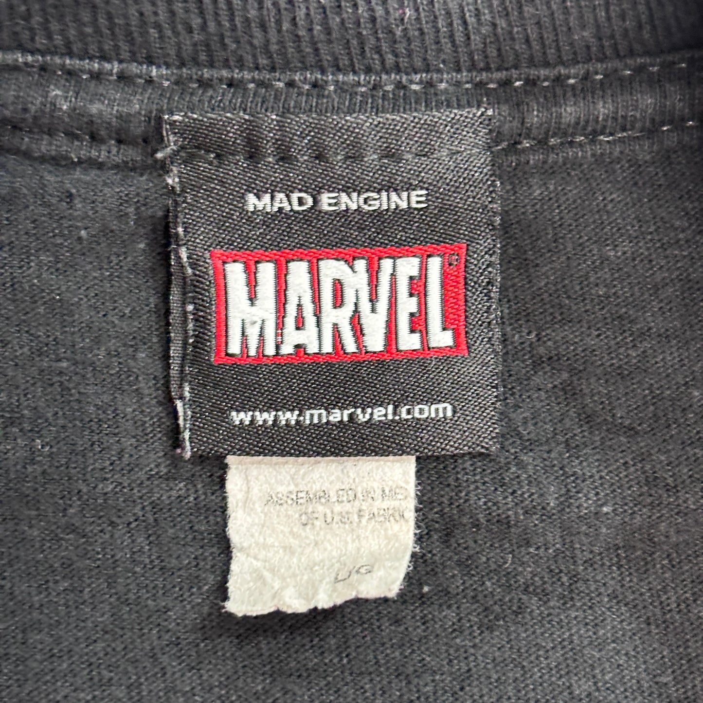 【MARVEL アベンジャーズ オールスター コミックアート プリントTシャツ】ブラック/7-26
