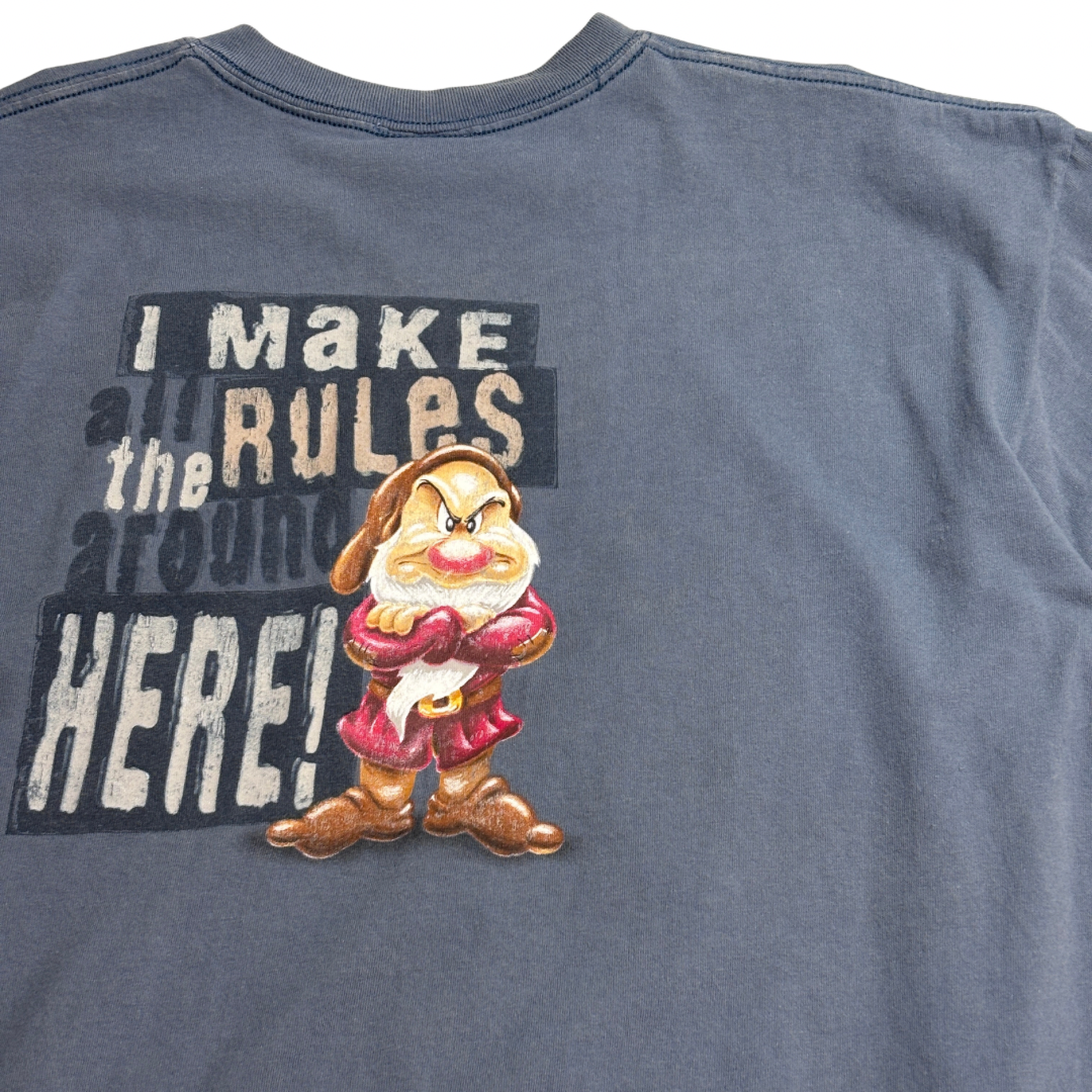 【Disney Store Grumpy プリントTシャツ】グランピー 7人のこびと 両面プリント USA製 XL 古着/8-59