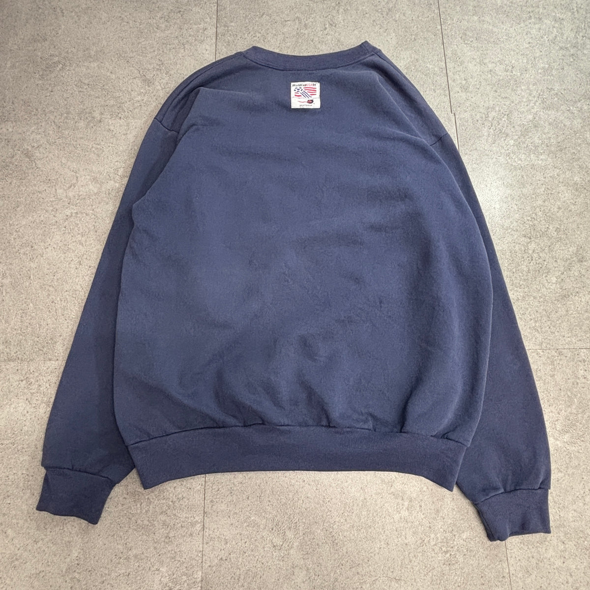 【1994 World Cup USA HIGH 5 SPORTSWEAR 刺繍スウェット】USA製 L ネイビー 古着/9-10