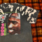 【2PAC × POETIC JUSTICE】ヴィンテージ加工 ヒップホップTシャツ｜90s ストリート系 タイダイデザイン