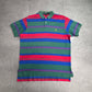 【90s Polo by Ralph Lauren ボーダーポロシャツ USA製 マルチカラー】8-22
