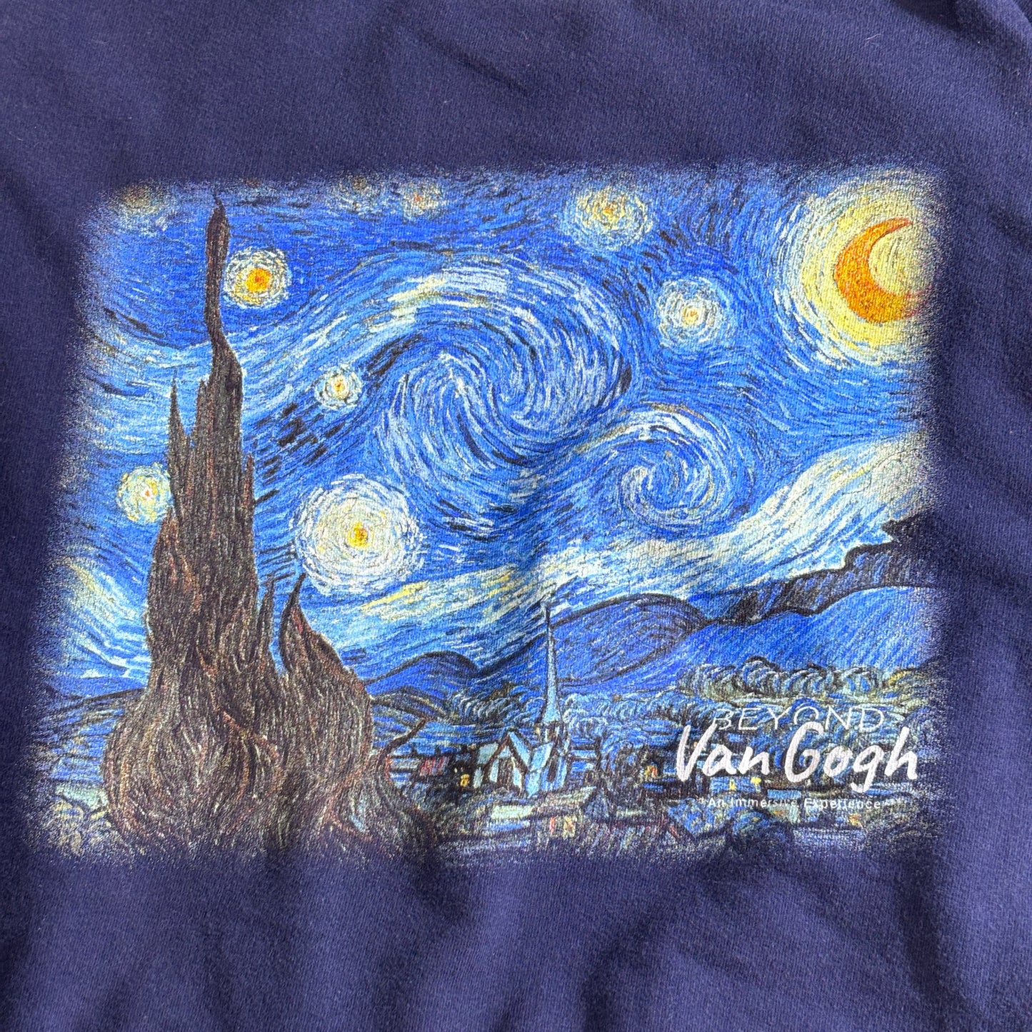 【Van Gogh “Starry Night” プリントスウェット M】Ishoods NUDS アートスウェット 星月夜 ネイビー/2-74