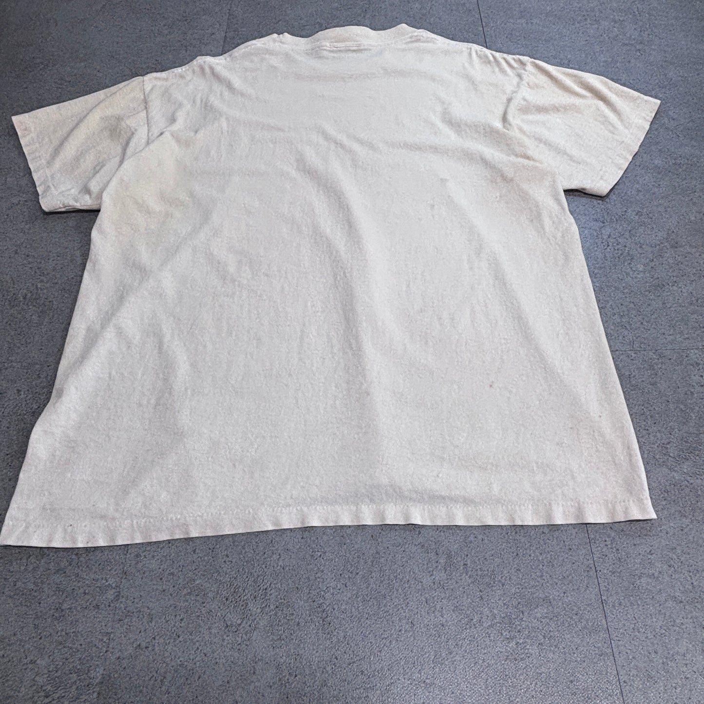 【Sesame Street Elmo プリントTシャツ】エルモ キャラクターT 生成り セサミストリート 古着/5-5