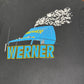 90s USA製 WERNER トラック Tシャツ ブラック / アドバタイジングTEE