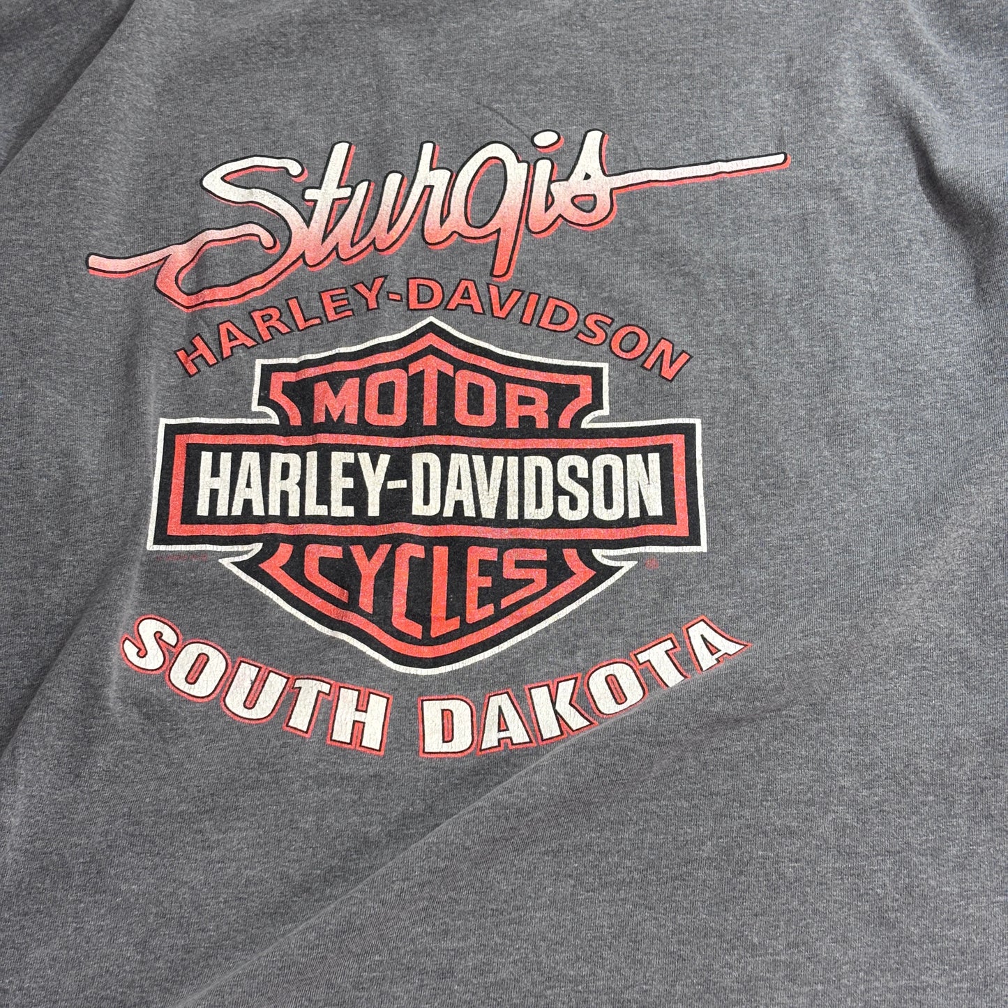 【Harley-Davidson 2004 Sturgis ロングスリーブTシャツ】ブラックヒルズラリー 両面 袖プリント USA製 3X 古着/8-14