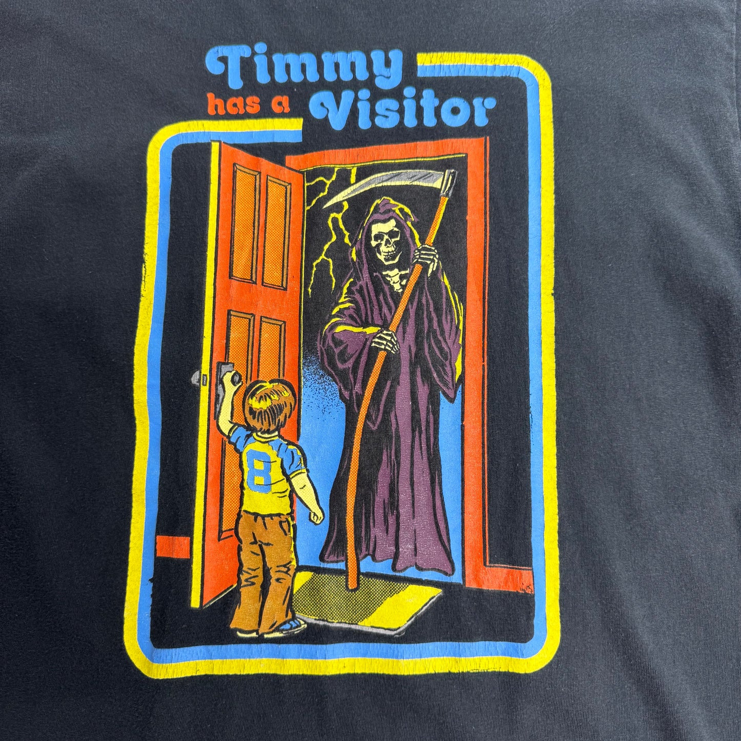 Steven Rhodes Timmy Has a Visitor ホラーTシャツ ブラック L 古着/7-58