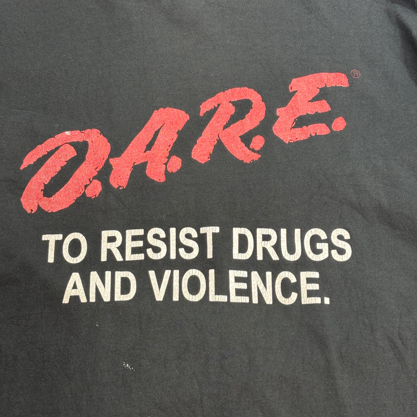 【D.A.R.E. プリントTシャツ】ブラック/7-20