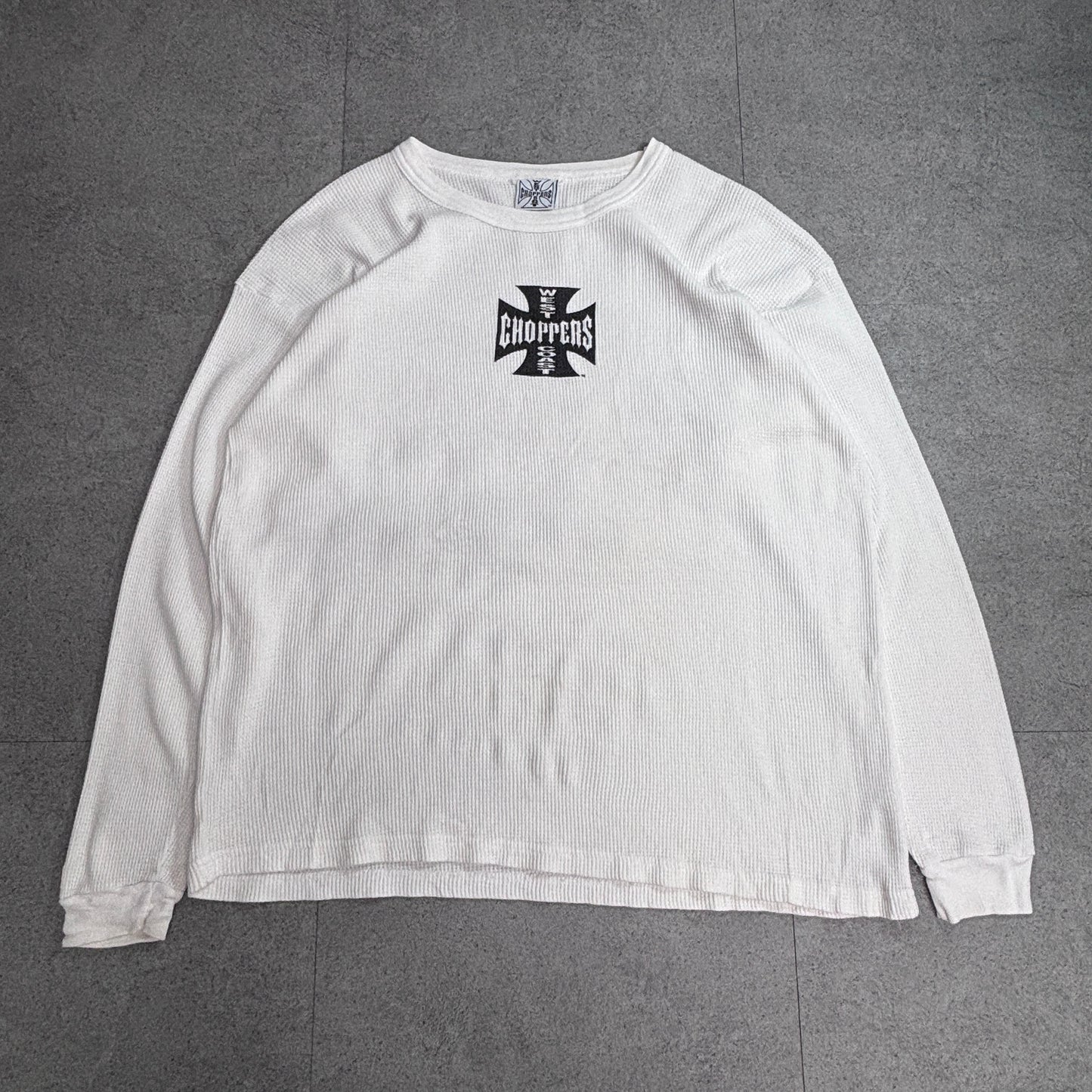 【WEST COAST CHOPPERS サーマルロンT】ウエストコーストチョッパーズ ワッフル生地 ロングスリーブTシャツ 古着/8-18