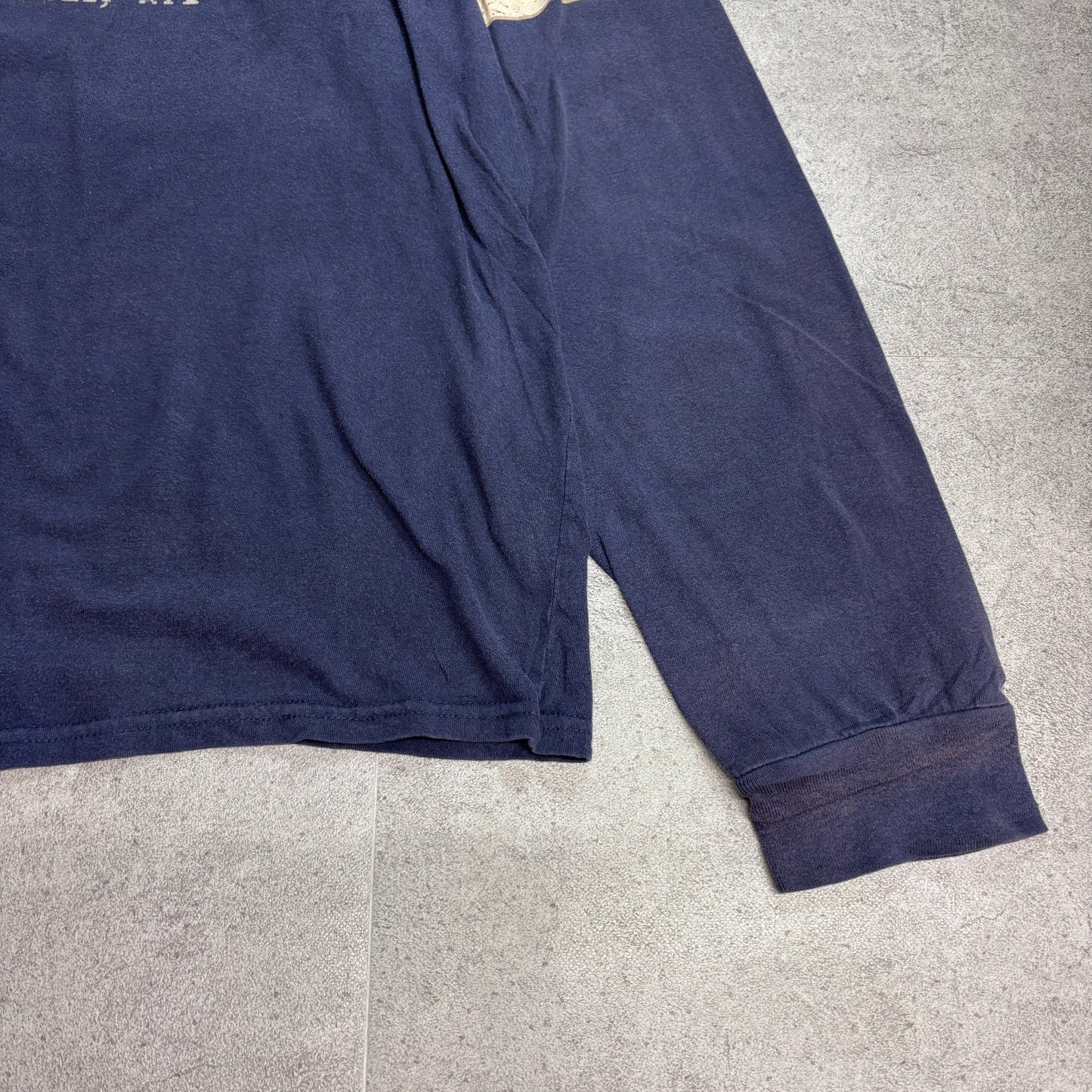 【HARLEY-DAVIDSON “American Legend” ロングスリーブTシャツ】FORT WORTH TEXAS ネイビー 両面・袖プリント 2014/8-46
