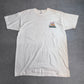 【90s GREAT IMPRESSIONS ワインボトル 総柄Tシャツ】ホワイト USA製 FRUIT OF THE LOOM XL 1994年コピーライト/8-48