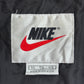 【90s NIKE ナイキ ナイロンジャケット】ビッグスウッシュ 刺繍ロゴ XL ブラック×ネイビー×ホワイト×レッド マレーシア製 古着/9-1
