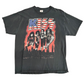 KISS バンドTシャツ 2005年製 アメリカ国旗ロゴ×メンバー集合プリント JERZEES XL ブラック ロックT