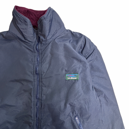 90s L.L.Bean Warm-Up Jacket USA製 フリースライナー ナイロンジャケット/3-9