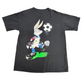 90s USA製 バックスバニー × US SOCCER ヴィンテージTシャツ ブラック Looney Tunes キャラクターT