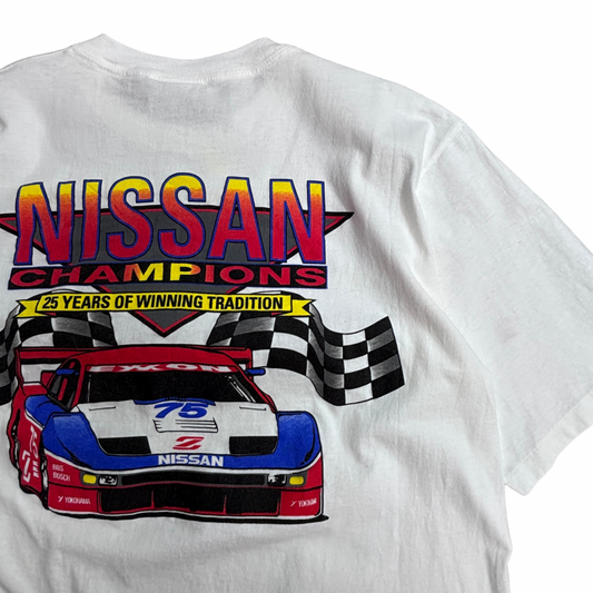 NISSAN Champions レーシングTシャツ USA製 90s All Sport Pro Weight 日産 モータースポーツ ヴィンテージTシャツ/3-16