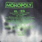 【MONOPOLY タイダイプリントTシャツ】モノポリー Mr. Monopoly お金柄 XL ハイチ製 キャラクターT 古着/8-7