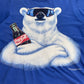 【Coca-Cola 1994 ポーラーベア プリントTシャツ】コカコーラ シロクマ サングラス 青ボディ 90s 古着/8-40