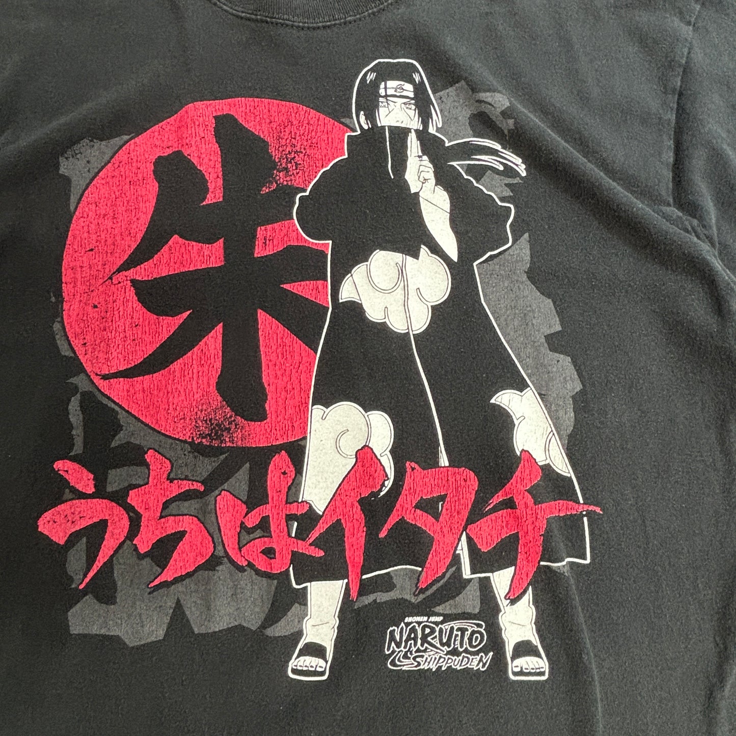 【NARUTO 疾風伝 うちはイタチ プリントTシャツ】ブラック/7-23