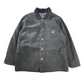 Dickies ダック地 チョアコート/カバーオール /ブラック/コーデュロイ襟/裏起毛キルティング/ワークジャケット XL