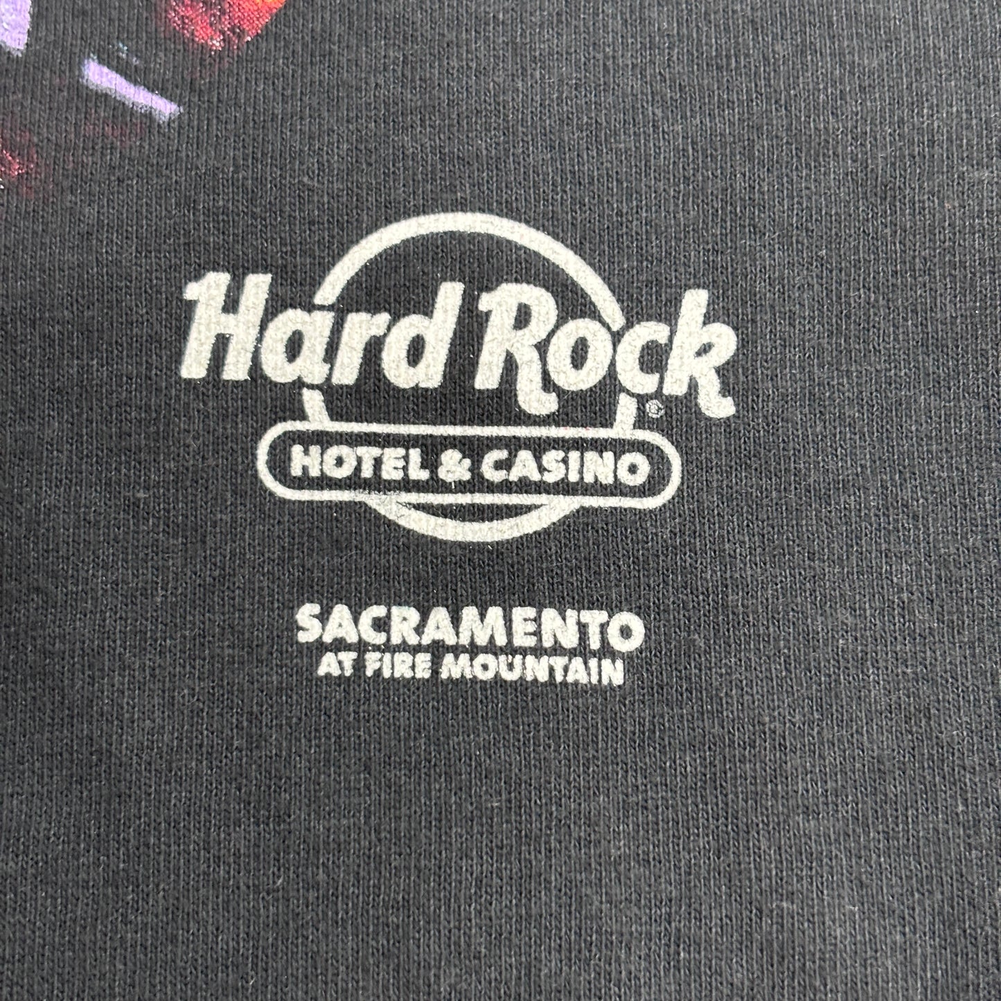 【Hard Rock Hotel & Casino Sacramento Tシャツ】LOVE ALL SERVE ALL 人物 Port & Company XL ブラック 古着/8-39