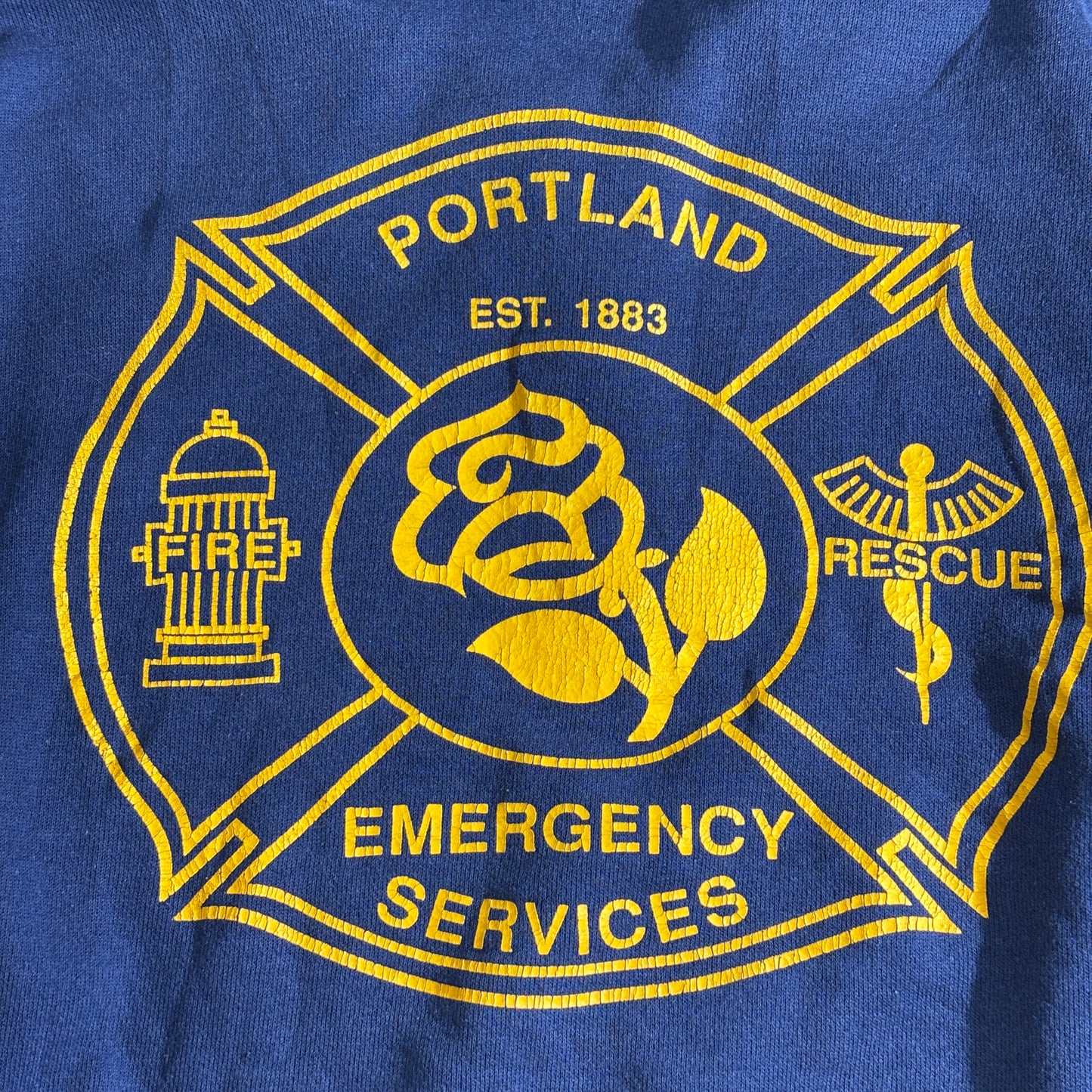 PORTLAND FIRE & RESCUE / ハーフジップスウェット / EMERGENCY SERVICES / ネイビー / プルオーバータイプ/2-54