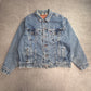 Levi’s USA製 チェックライナー 中綿デニムジャケット LARGE ブルーデニム ブランケットライナー/4-1