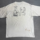 【1996 LIFEforms International “HOP DREAMS” フロッグ バスケットボール プリントTシャツ】90s アートTシャツ ホワイト 古着/8-63
