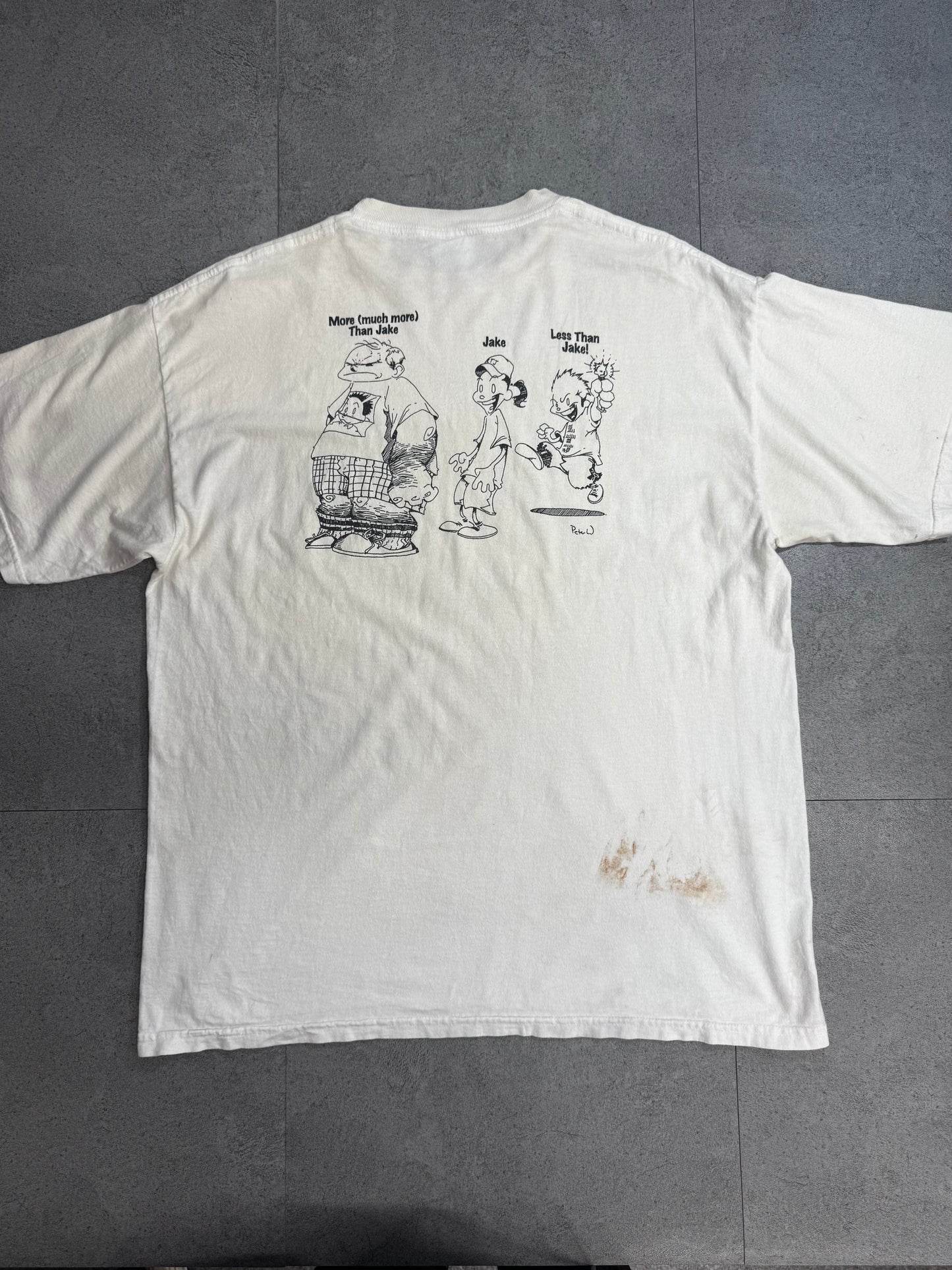 【1996 LIFEforms International “HOP DREAMS” フロッグ バスケットボール プリントTシャツ】90s アートTシャツ ホワイト 古着/8-63
