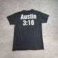 【STONE COLD スカルプリントTシャツ】Stone Cold / Austin 3:16 / WWE・プロレスTシャツ / ブラック/7-77