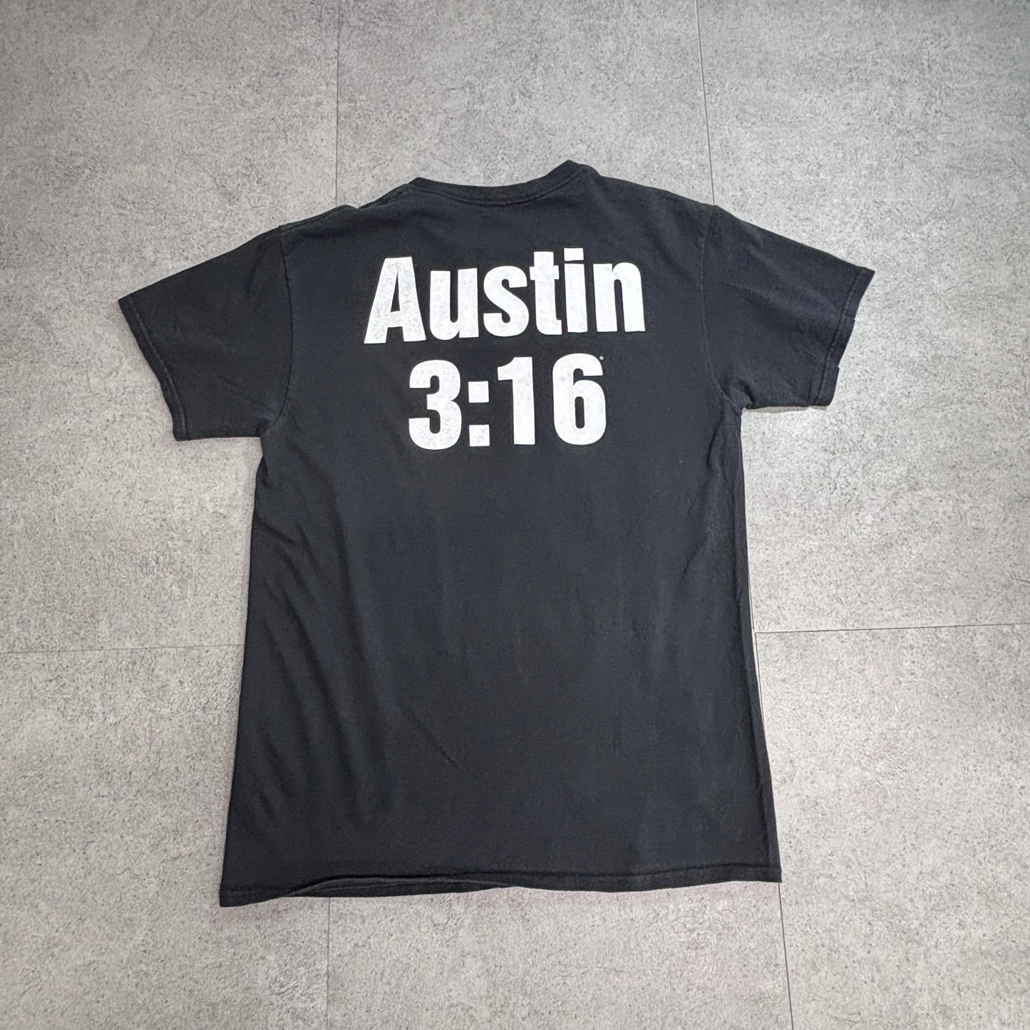 【STONE COLD スカルプリントTシャツ】Stone Cold / Austin 3:16 / WWE・プロレスTシャツ / ブラック/7-77