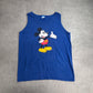 【Disney Character Fashions USA製 ミッキーマウス タンクトップ ノースリーブ ビッグプリント 90s ヴィンテージ 古着】8-24