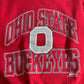 90s USA製 RUSSELL ATHLETIC OHIO STATE BUCKEYES スウェット M レッド 1996年製 オハイオ州立大学 ラッセル アスレチック カレッジロゴ/2-57