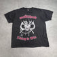 【Metallica MetClub 1999 “metälhead Living to Win” 両面プリントTシャツ】giantボディ ファンクラブ限定 90s ブラック バンドT 古着/8-13