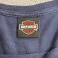 【HARLEY-DAVIDSON “American Legend” ロングスリーブTシャツ】FORT WORTH TEXAS ネイビー 両面・袖プリント 2014/8-46