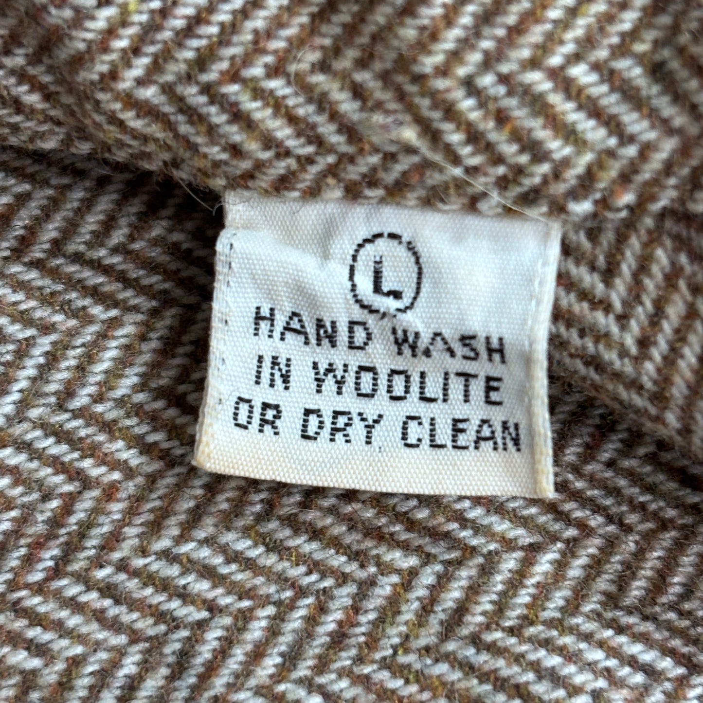 【JUDD INC. ヘリンボーン ウールシャツ】Imported Fabric エルボーパッチ ブラウン L/8-73